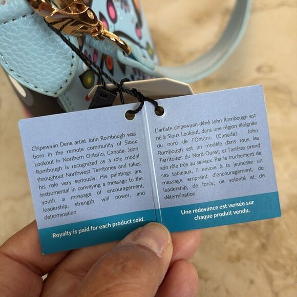 NWT John Rombough Bear Vegan Leather Purse Indigenous Artist - Picture 11 of 12